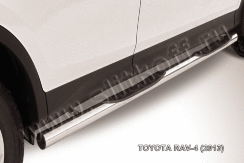 Защита порогов d76 с проступями Toyota Rav-4 (2012-2015)