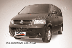 Защита переднего бампера d57+d57 двойная Volkswagen Multivan (2003-2015)