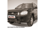 Кенгурятник d76 низкий черный Hyundai Santa-Fe Classic Таганрог (2000-2012)