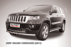 Защита переднего бампера d76 радиусная Jeep Grand Cherokee (2010-2013)