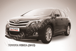 Защита переднего бампера d76 черная Toyota Venza (2012-2017)