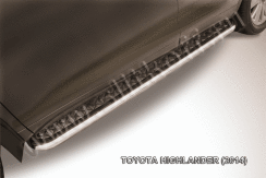 Защита порогов d57 с листом усиленная Toyota Highlander (2014-2016)