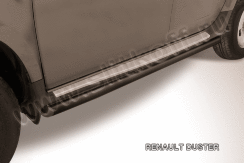 Защита порогов d57 труба черная Renault Duster (2010-2015)
