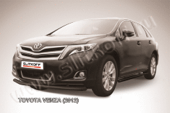 Защита переднего бампера d57 черная Toyota Venza (2012-2017)