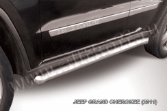 Защита порогов d57 с гибами Jeep Grand Cherokee (2010-2013)
