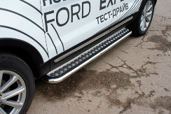 Защита порогов d57 с листом Ford Explorer (2017-2019)