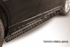 Защита порогов d57 труба черная Toyota Venza (2012-2017)