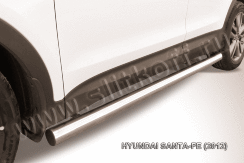 Защита порогов d76 труба Hyundai Santa-Fe (2012-2018)