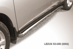 Защита порогов d76 труба с гибами Lexus RX-350 (2008-2012)