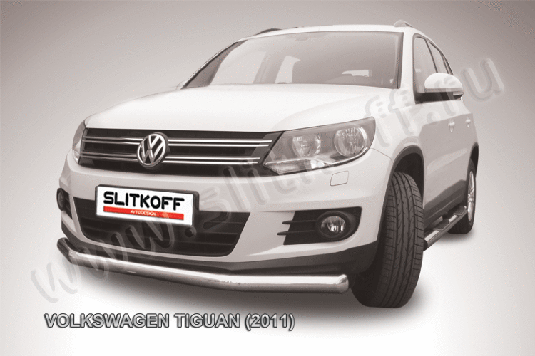 Защита переднего бампера d76 Volkswagen Tiguan (2011-2016)