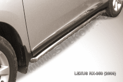 Защита порогов d57 труба с гибами Lexus RX-350 (2008-2012)