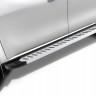 Пороги алюминиевые "Prestige Silver" 2000 серебристые Toyota Hilux (2020-2022)