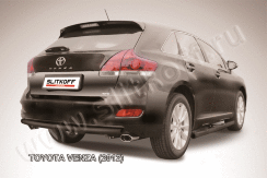 Защита заднего бампера d57 радиусная черная Toyota Venza (2012-2017)
