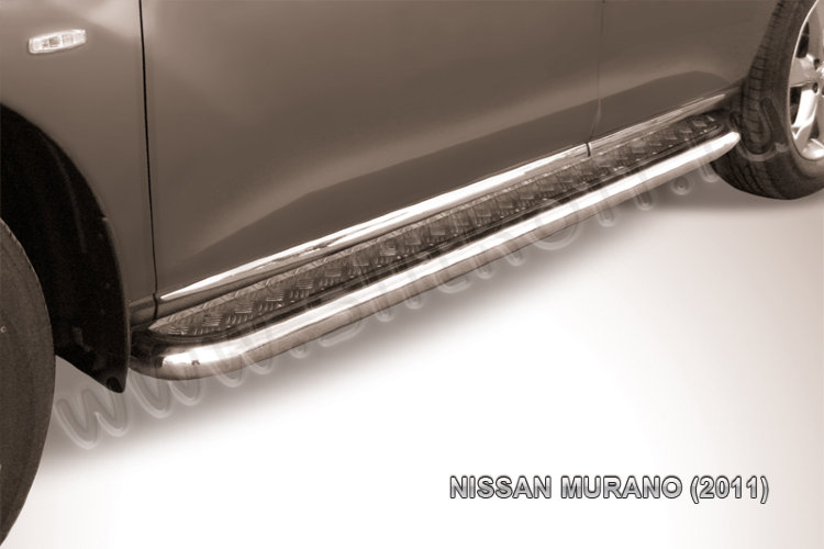 Защита порогов d57 с листом Nissan Murano (2010-2015)