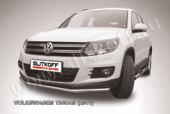 Защита переднего бампера d57 Volkswagen Tiguan (2011-2016)