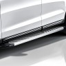 Пороги алюминиевые "Elite Silver" 1800 серебристые Hyundai Santa-Fe (2012-2018)