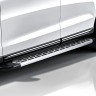 Пороги алюминиевые Premium Silver 1750 серебристые Mitsubishi Pajero IV (2006-2023)