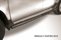 Защита порогов d57 труба черная Renault Duster (2015-2021)