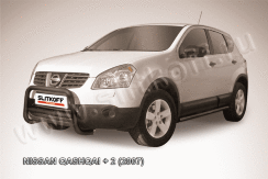 Кенгурятник d57 низкий черный Nissan Qashqai +2 (2008-2010)