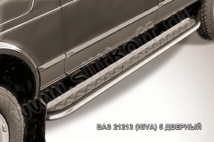 Защита порогов d42 с листом усиленная Lada Niva 21213 5-дверная (1993-2023)
