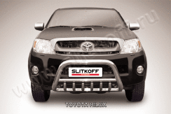 Кенгурятник d57 низкий с защитой картера Toyota Hilux (2004-2011)