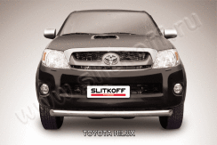 Защита переднего бампера d76 радиусная Toyota Hilux (2011-2015)