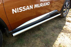 Защита порогов d76 труба Nissan Murano (2014-2023)