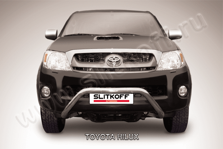 Кенгурятник d57 низкий широкий мини Toyota Hilux (2004-2011)