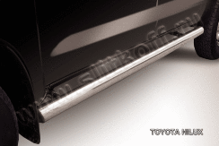 Защита порогов d76 труба Toyota Hilux (2011-2015)