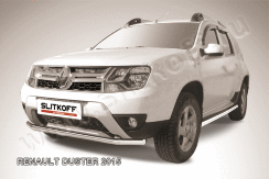 Защита переднего d57 бампера Renault Duster (2015-2021)