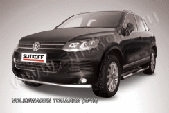 Защита переднего бампера d57  Volkswagen Touareg (2010)