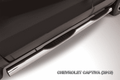 Защита порогов d76 с проступями Chevrolet Captiva (2013-2016)