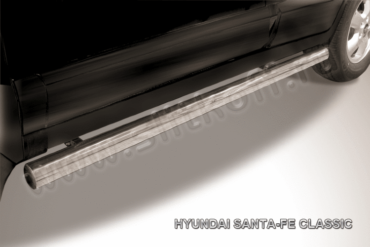 Защита порогов d76 труба Hyundai Santa-Fe Classic (2000-2012)
