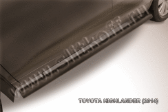 Защита порогов d76 труба черная Toyota Highlander (2014-2016)