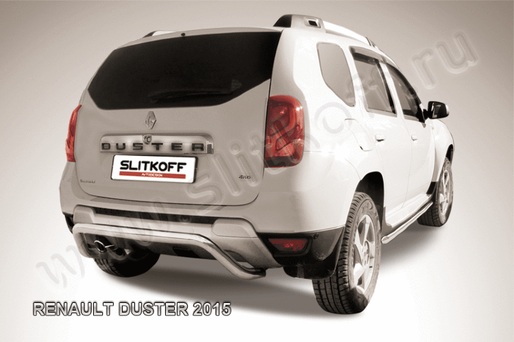 Защита заднего бампера d57 скоба Renault Duster (2015-2021)