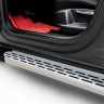 Пороги алюминиевые "Premium Silver" 1700 серебристые Kia Sportage (2016-2021)