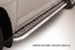 Защита порогов d57 с листом Lexus RX-350 RX-270 (2012-2015)