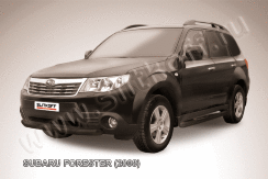 Защита переднего бампера d76 черная Subaru Forester (2007-2013)