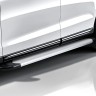 Пороги алюминиевые "Optima Silver" 1600 серебристые Lifan X60 (2011-2016)
