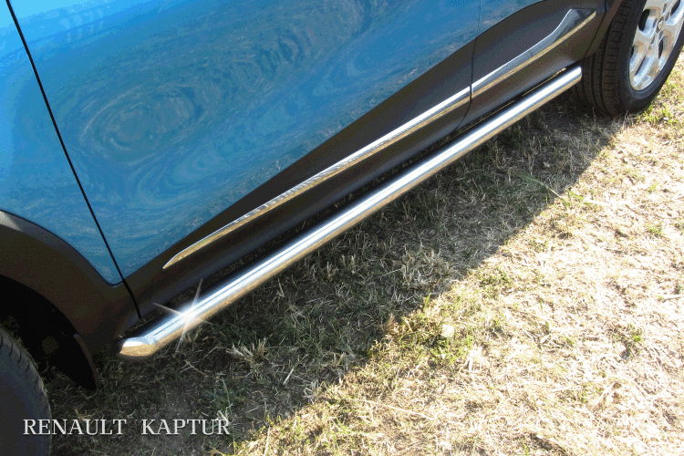 Защита порогов d57 труба Renault Kaptur 2WD (2012-2019)