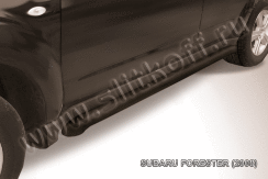 Защита порогов d76 труба черная Subaru Forester (2007-2013)