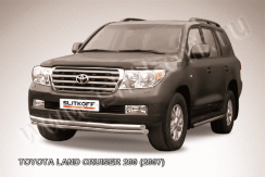 Защита переднего бампера d57+d57 двойная Toyota Land Cruiser 200 (2007-2012)