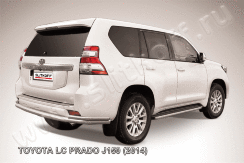 Защита заднего бампера d76+d42 двойная Toyota Land Cruiser Prado J150 (2013-2017)