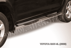 Защита порогов d76 с проступями Toyota Rav-4 L (2005-2010)