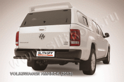 Защита заднего бампера d57 черная Volkswagen Amarok (2010-2016)