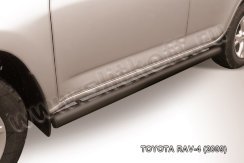 Защита порогов d76 труба черная Toyota RAV4 (2009)